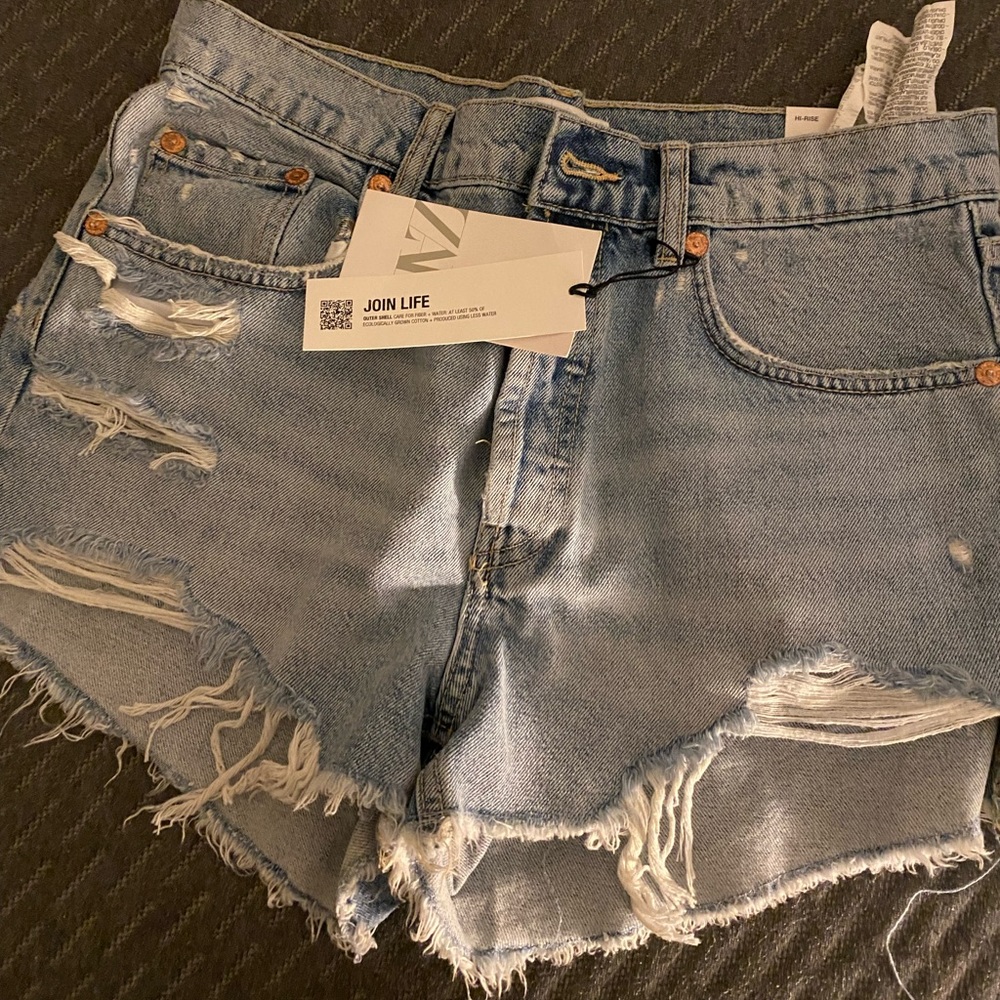 Zara Denim Mid Rise Shorts